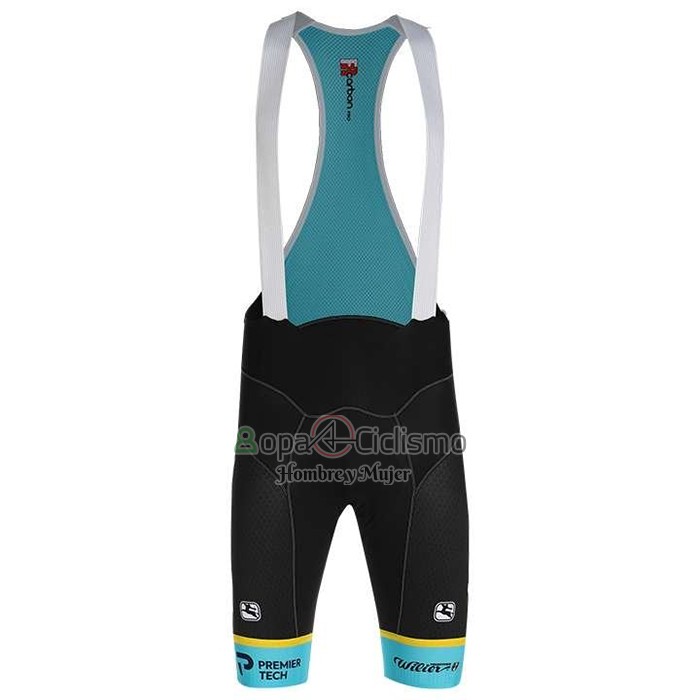 Astana Ropa Ciclismo Culotte Corto 2020 Mangas Cortas AMarillo Azul